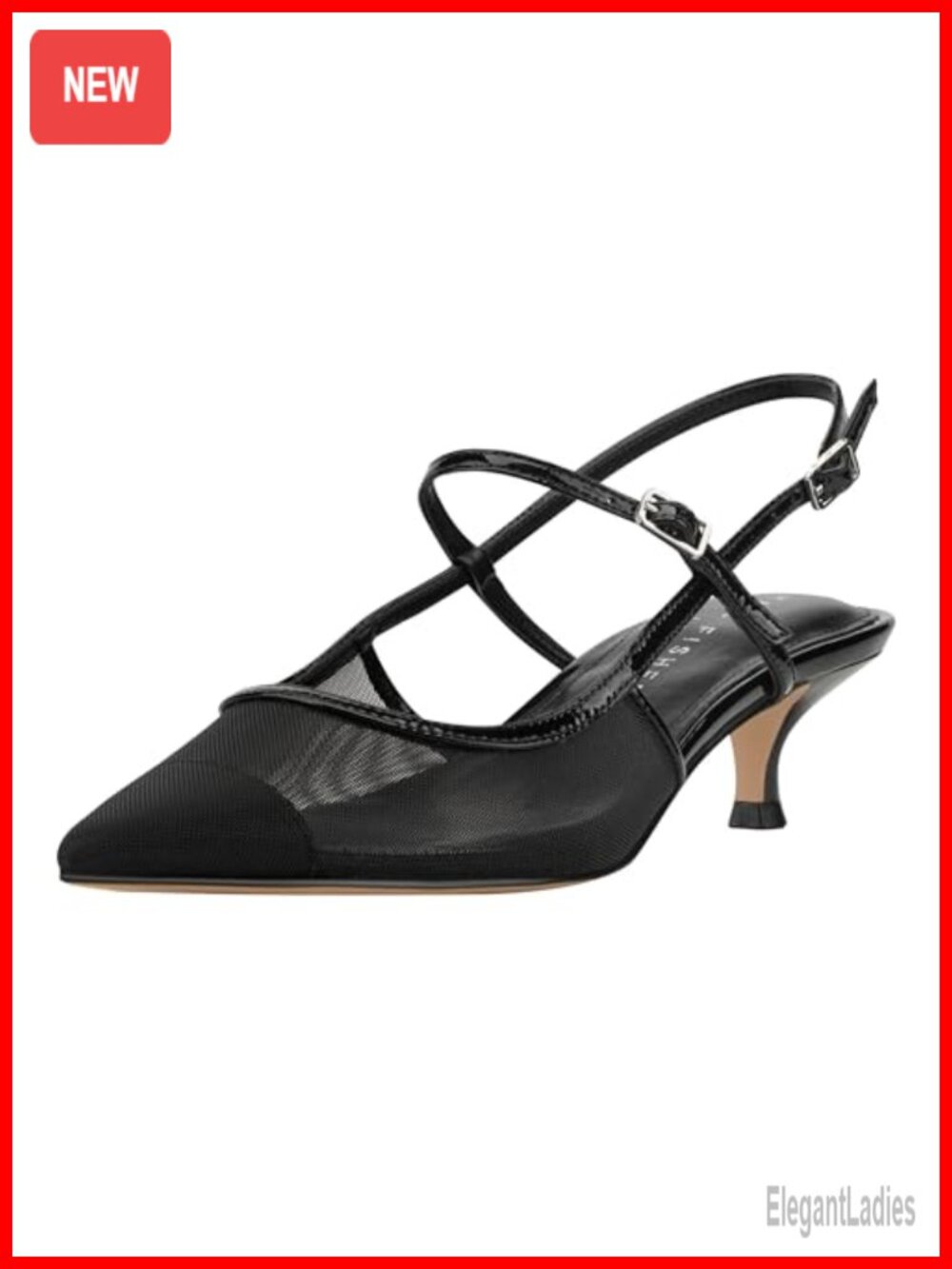 Kitten Heel Slingback Pointed Toe Dress Pumps Formal Evening Shoes